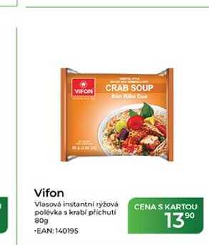 Vifon Vlasová instantní rýžová polévka s krabí příchutí 80g