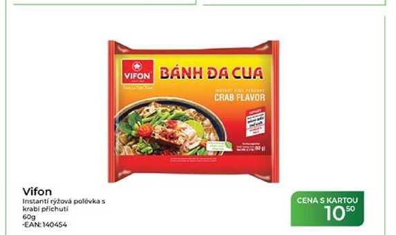 VIFON Instantní rýžová polévka s krabí příchutí 60g
