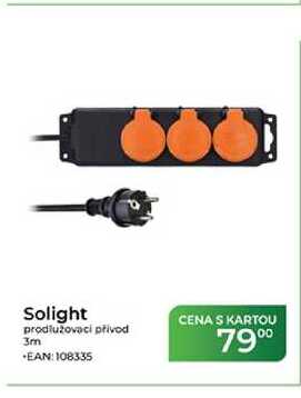 Solight prodlužovací přívod 3m černá