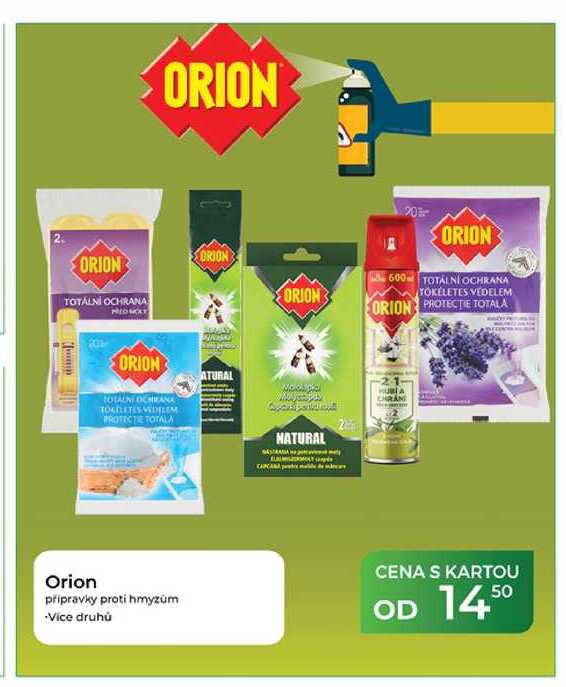Orion přípravky proti hmyzům •Více druhů