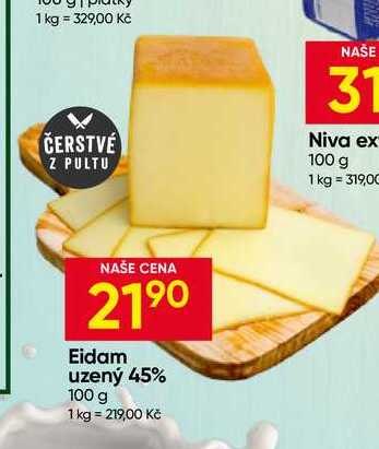 Eidam uzený 45% 100 g