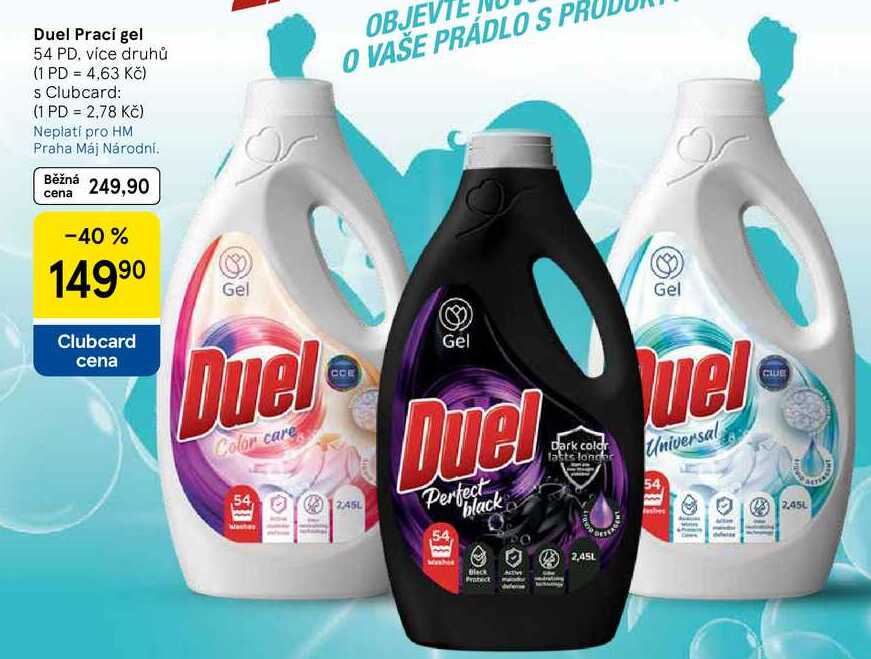 Duel Prací gel, 54 PD, více druhů