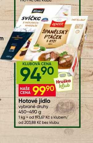 Hruška Hotové jídlo vybrané druhy 450-490 g
