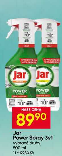 Jar Power Spray 3v1 vybrané druhy 500 ml