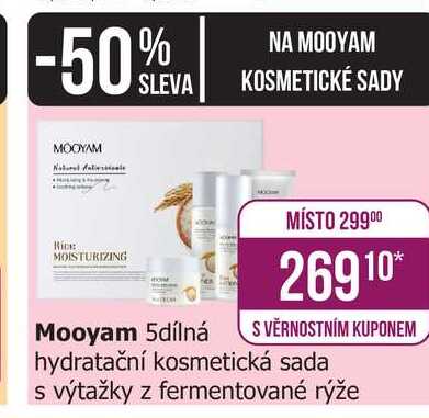 Mooyam 5dílná hydratační kosmetická sada s výtažky z fermentované rýže 