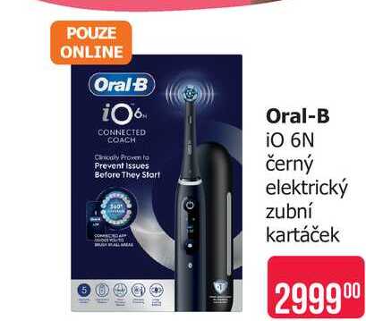 Oral-B iO 6N černý elektrický zubní kartáček