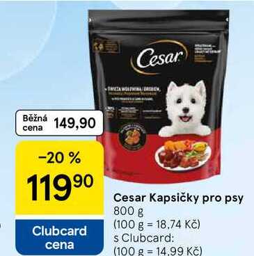 Cesar Kapsičky pro psy, 800 g