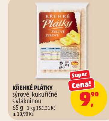 KŘEHKÉ PLÁTKY sýrové, 65 g