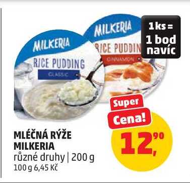 MLÉČNÁ RÝŽE MILKERIA různé druhy, 200 g