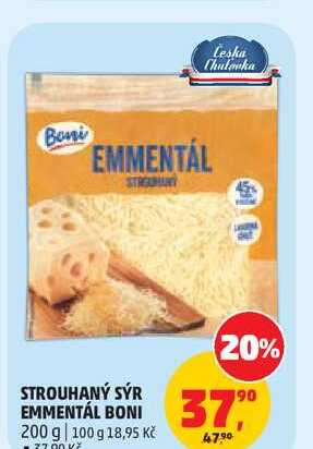 STROUHANÝ SÝR EMMENTÁL BONI, 200 g