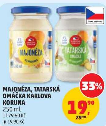 TATARSKÁ OMÁČKA KARLOVA KORUNA, 250 ml