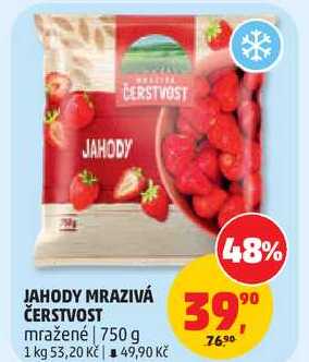 JAHODY MRAZIVÁ ČERSTVOST mražené, 750 g