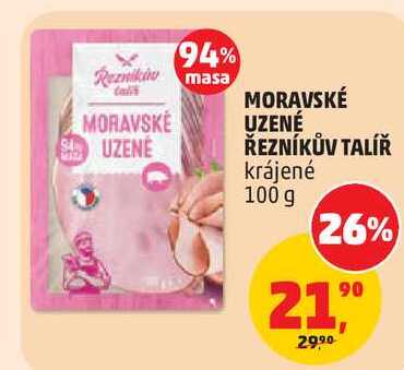 MORAVSKÉ UZENÉ ŘEZNÍKŮV TALÍŘ krájené, 100 g