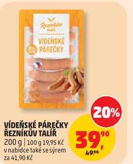 VÍDEŇSKÉ PÁREČKY ŘEZNÍKŮV TALÍŘ, 200 g