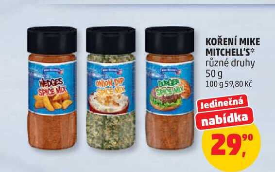 KOŘENÍ MIKE MITCHELL'S různé druhy, 50 g