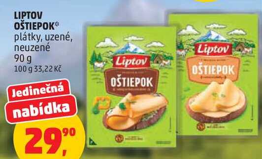 LIPTOV OŠTIEPOK plátky, uzené, 90 g