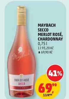 MAYBACH SECCO MERLOT ROSÉ, CHARDONNAY, 0,75 l
