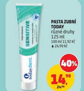 PASTA ZUBNÍ TODAY různé druhy, 125 ml 