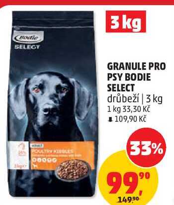 GRANULE PRO PSY BODIE SELECT drůbeží, 3 kg