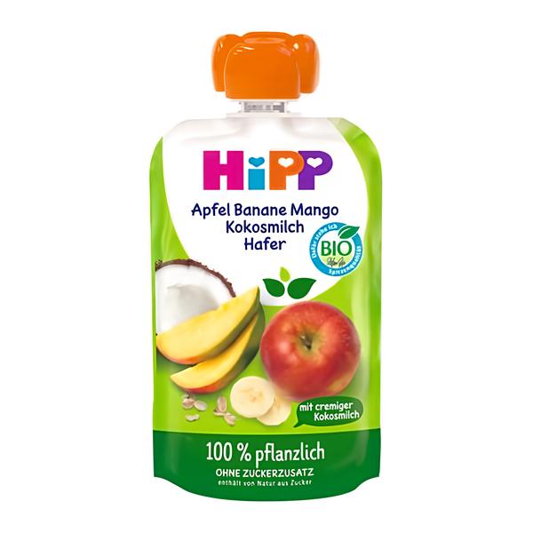 HiPP BIO 100% rostlinné (jablko, banán, mango, kokos, oves)