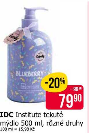 IDC Institute tekuté mýdlo 500 ml, různé druhy