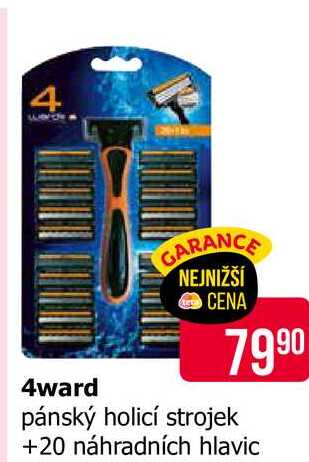 4ward pánský holicí strojek +20 náhradních hlavic 