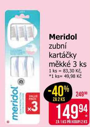 Meridol zubní kartáčky měkké 3 ks