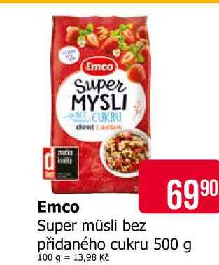 Emco Super müsli bez přidaného cukru 500 g