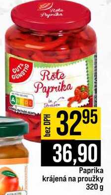 Paprika krájená na proužky 320 g
