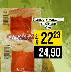 Brambory konzumní rané, prané 2 kg