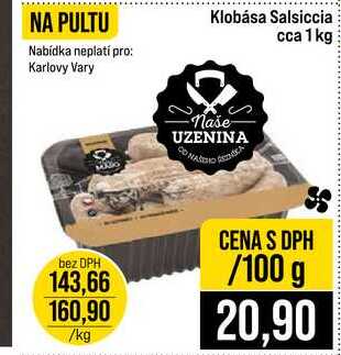 Klobása Salsiccia cca 1kg 100g