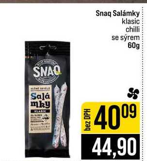 Snaq Salámky klasic chilli se sýrem 60g