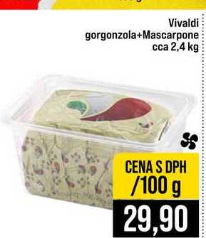 Vivaldi gorgonzola+Mascarpone cca 2,4 kg 100g