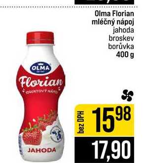 Olma Florian mléčný nápoj jahoda broskev borůvka 400 g 