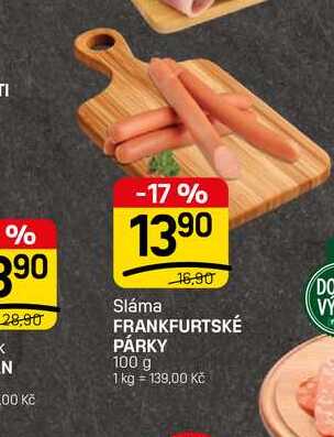 FRANKFURTSKÉ PÁRKY 100 g