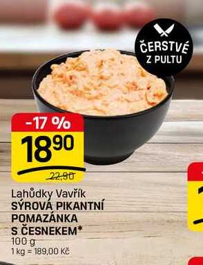 SÝROVÁ PIKANTNÍ POMAZÁNKA S ČESNEKEM* 100 g