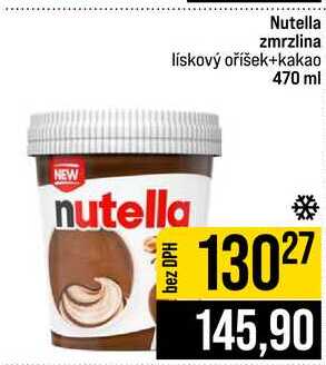Nutella zmrzlina lískový oříšek+kakao 470 ml