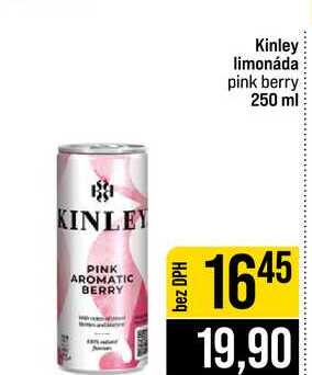Kinley limonáda pink berry 250 ml