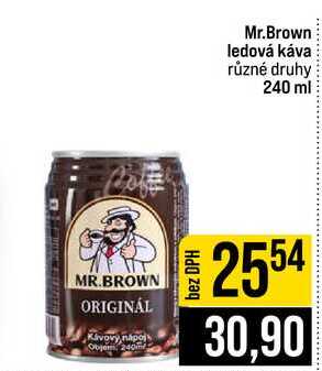 Mr.Brown ledová káva různé druhy 240 ml