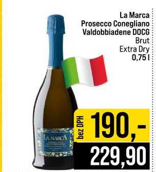 La Marca Prosecco Conegliano Valdobbiadene DOCG Brut Extra Dry 0,75l