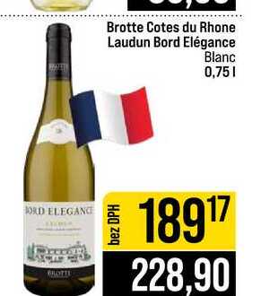 Brotte Cotes du Rhone Laudun Bord Elégance Blanc 0,75l