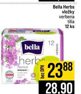 Bella Herbs vložky verbena tilia 12 ks