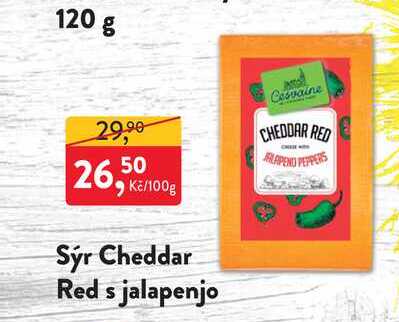Sýr Cheddar Red s jalapenjo 100g