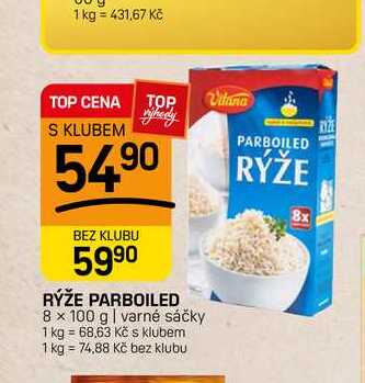 RÝŽE PARBOILED 8 × 100 g | varné sáčky