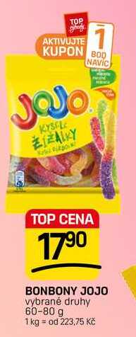 BONBONY JOJO vybrané druhy 60-80 g