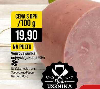 Vepřová šunka nejvyšší jakosti 90% 100g