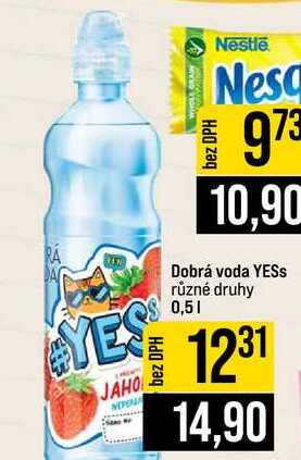 Dobrá voda YESS různé druhy 0,5l