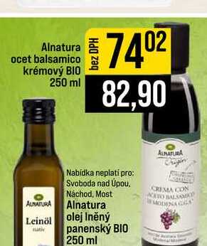 Alnatura ocet balsamico krémový BIO 250 ml 