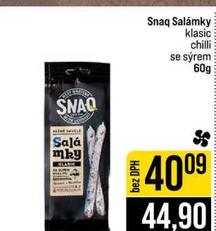 Snaq Salámky klasic chilli se sýrem 60g