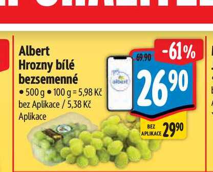 Albert Hrozny bílé bezsemenné 500 g